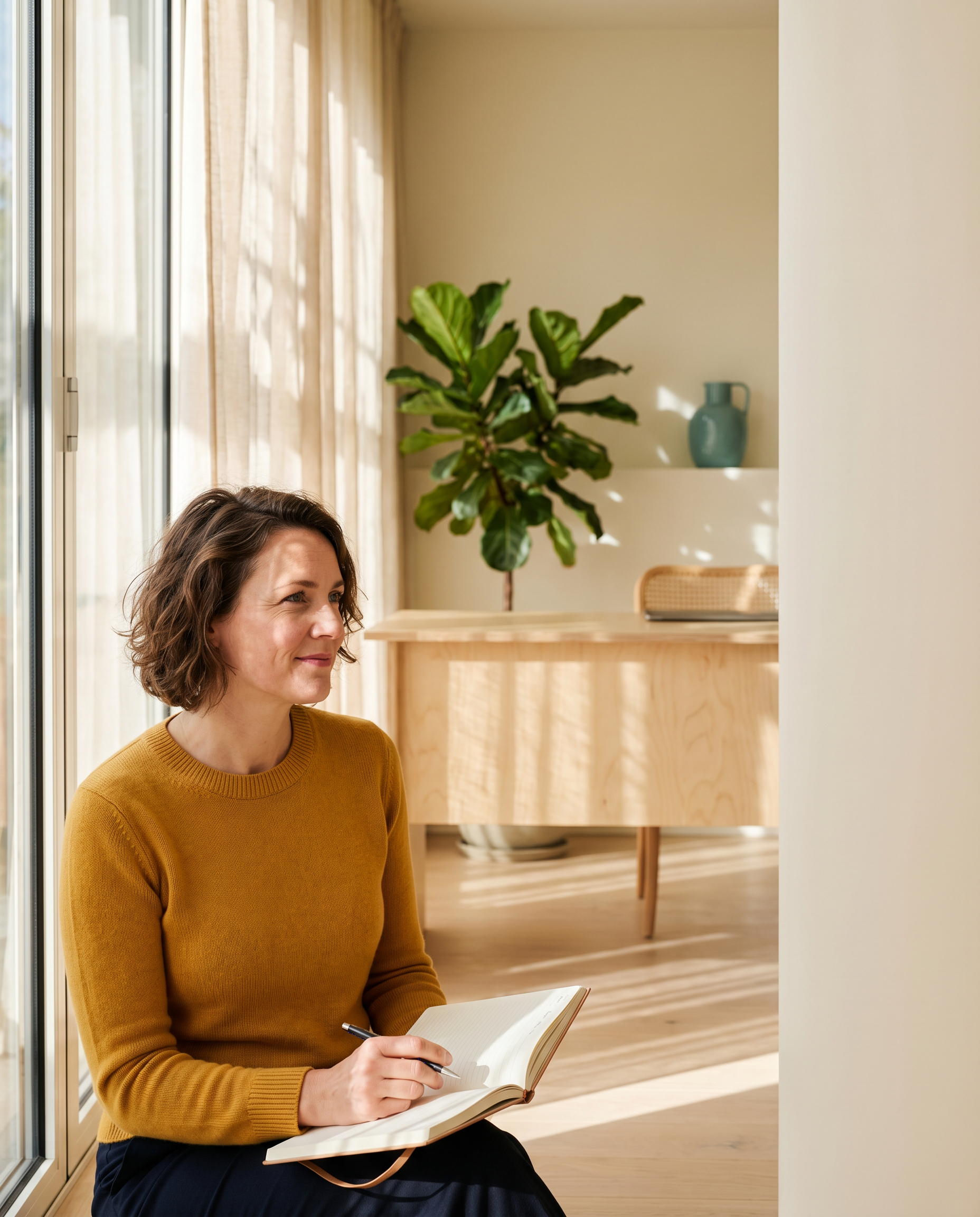 Personne en réflexion lors d'un bilan de compétences ChangeTonFutur