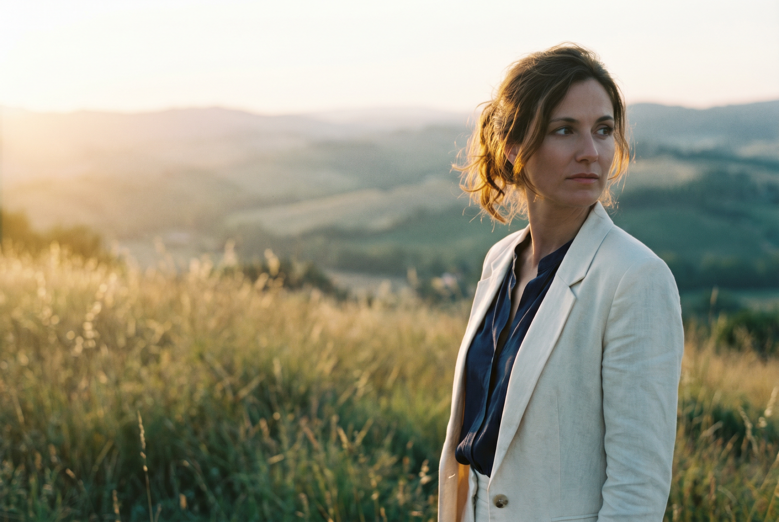 Personne lumineuse en mouvement, métaphore de l'élan vital et de la révélation des talents